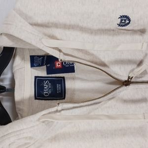 Chaps Fleece Hoodie Zips Up Pockets Size XXL Cream Color Bundle and Save